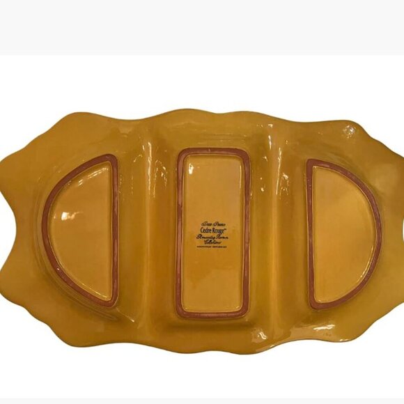 Cedre Rouge Romancing Provence Partitioned Ceramic Platter French Cntry Like New - Picture 5 of 13